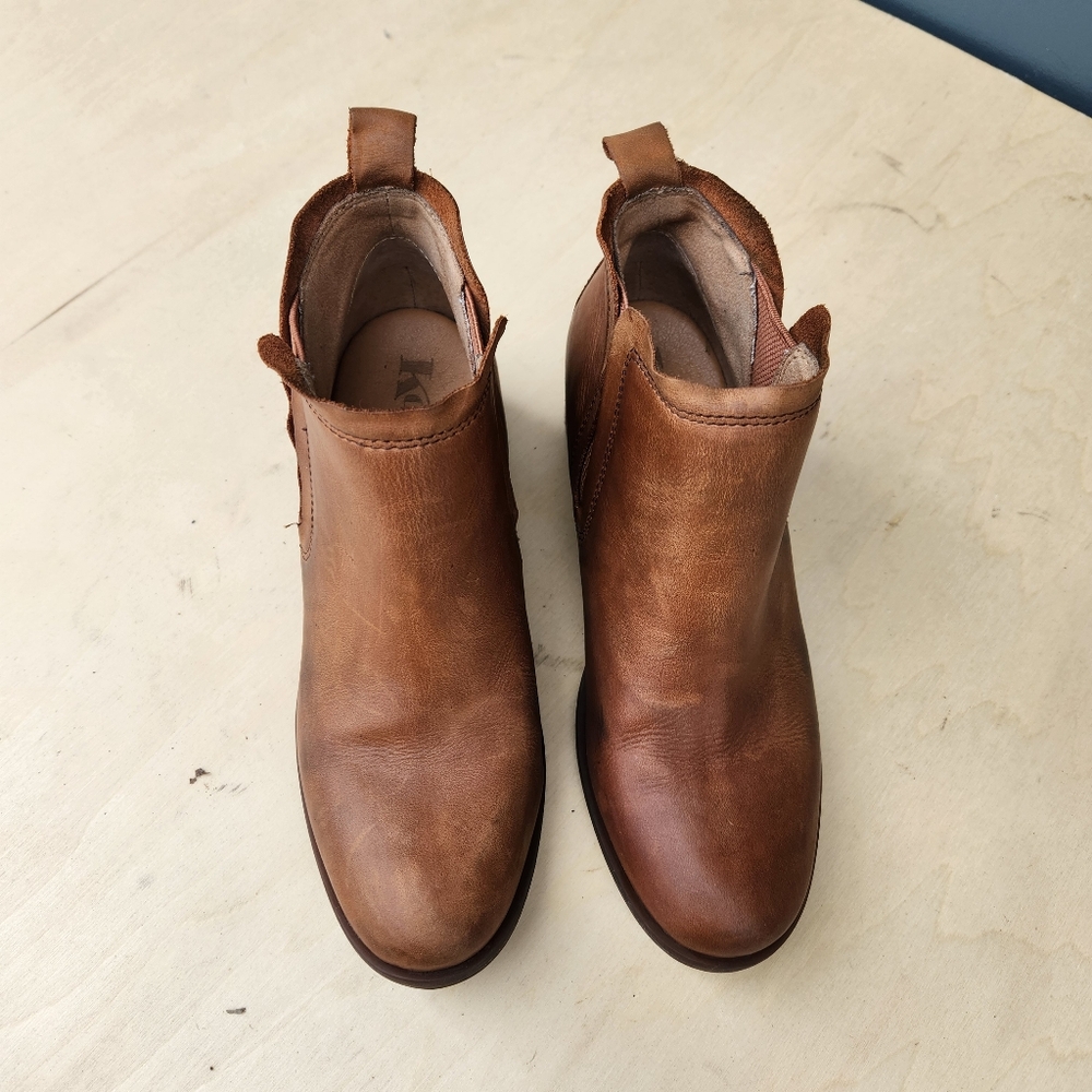 Korks Tasha Brown Leather Ankle Bootie - Size 6 M - Picture 6 of 11